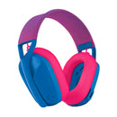 LOGITECH G435 Audífonos inalámbricos gamer con micrófono LIGHTSPEED, Azul y Futsia, 981-001061