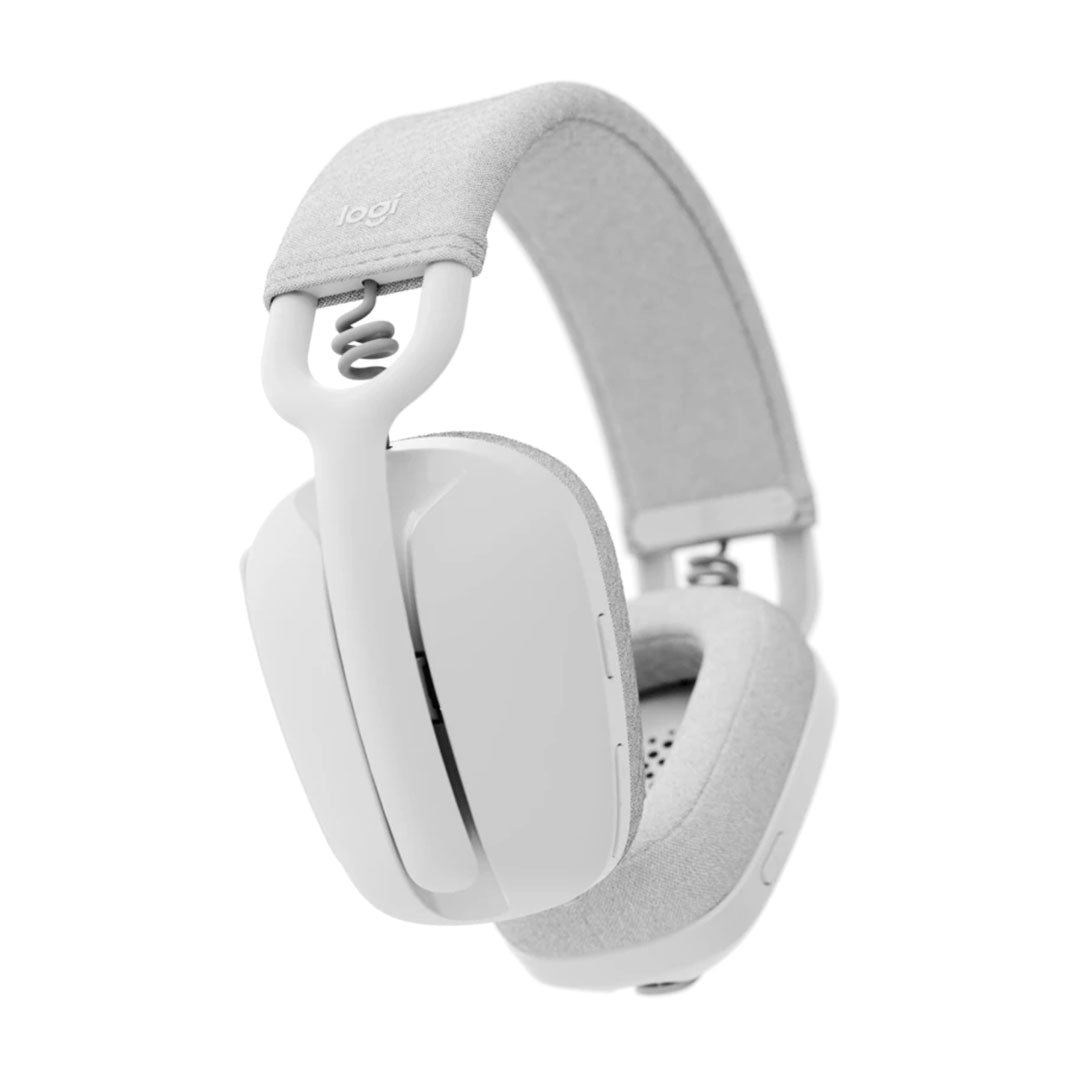 LOGITECH 960-001446 ZONE VIBE 100 Audífonos inalámbricos ligeros con micrófono, Blanco, 981-001218