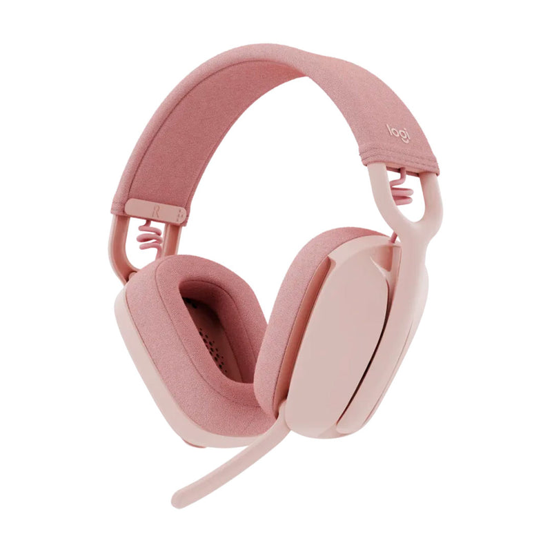 LOGITECH ZONE VIBE 100 Audífonos inalámbricos ligeros con micrófono, Rosa, 981-001223
