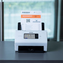 BROTHER ADS4900W Scanner de mesa profissional de alto desempenho. 120 páginas por minuto (frente e verso), tela colorida sensível ao toque, USB 3.0, conexão LAN e WiFi (2,4 GHz e 5 GHz), NFC