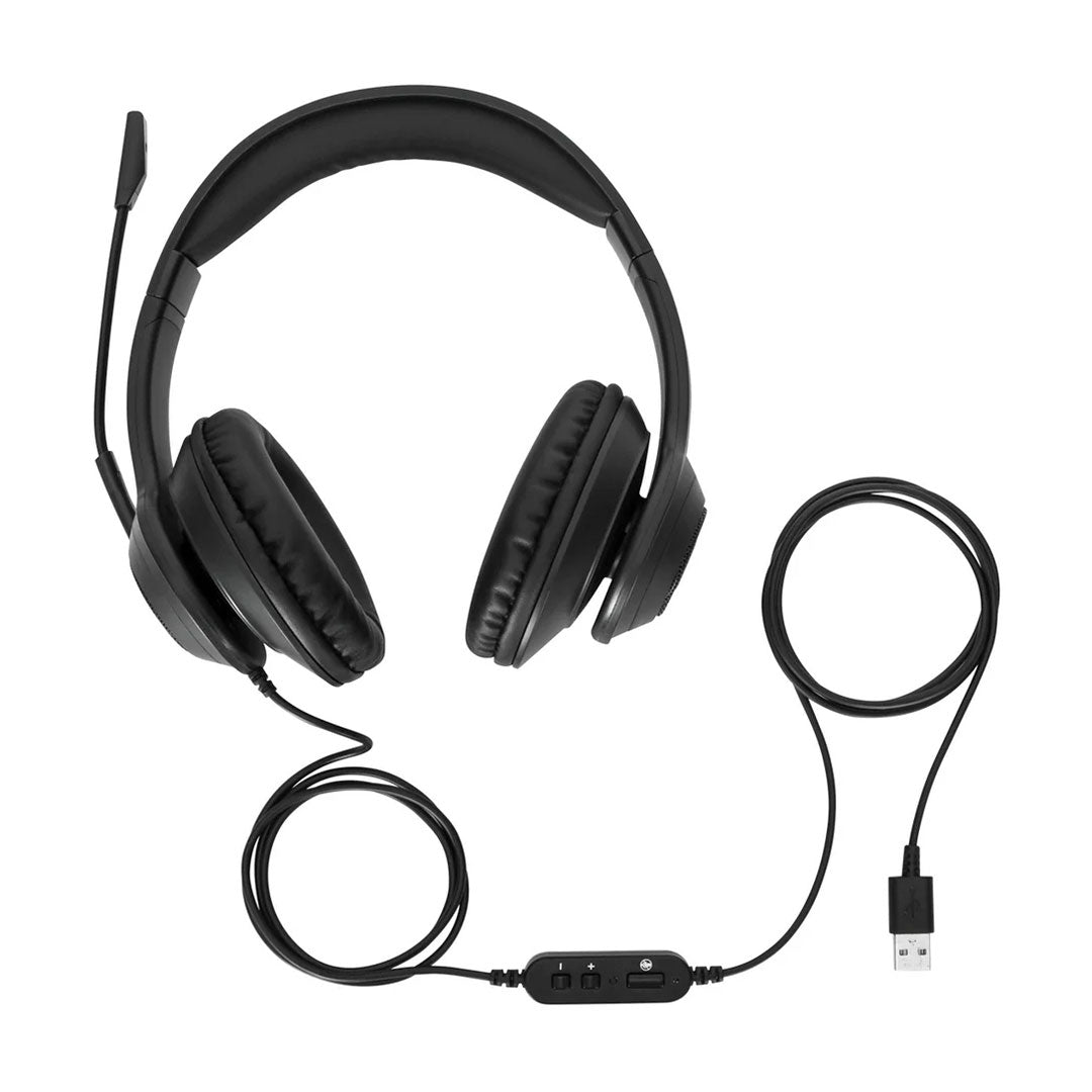 TARGUS AEH102TT Audífono con micrófono Estéreo Over-EAR, USB Negro