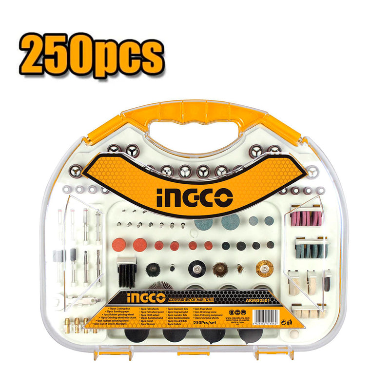 INGCO AKMG2501 Kit de 250 fresas para mini torno