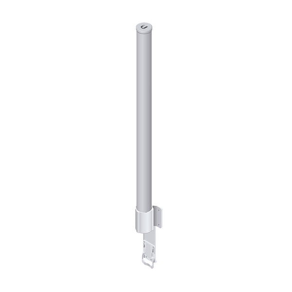 UBIQUITI AMO-5G13, Antena omnidireccional, potente cobertura de 360°, doble polaridad mimo 2x2, frecuencia 5 ghz (5.45-5.85 ghz) de 13 dbi