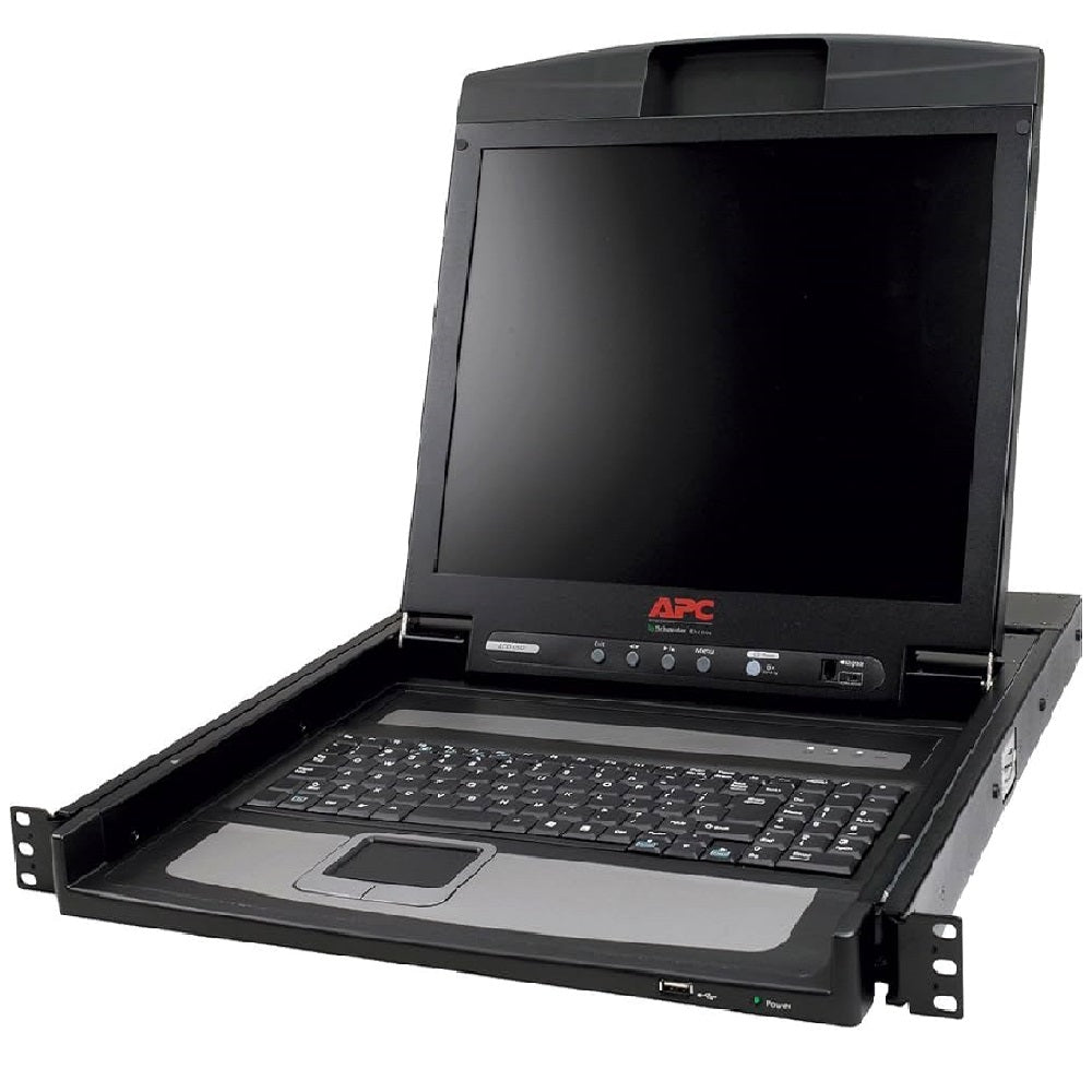 Consola KVM APC para rack, teclado y monitor integrados, solución para centros de datos