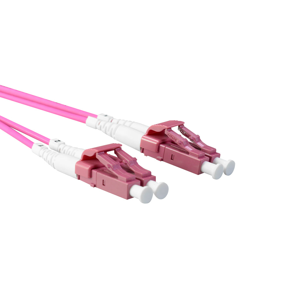 NEXCONEC APL1L1DO42VLS03 Patch Cord Fibra Optica LC/LC Multimodo 50um Dúplex OM4 3m LSZH Violeta