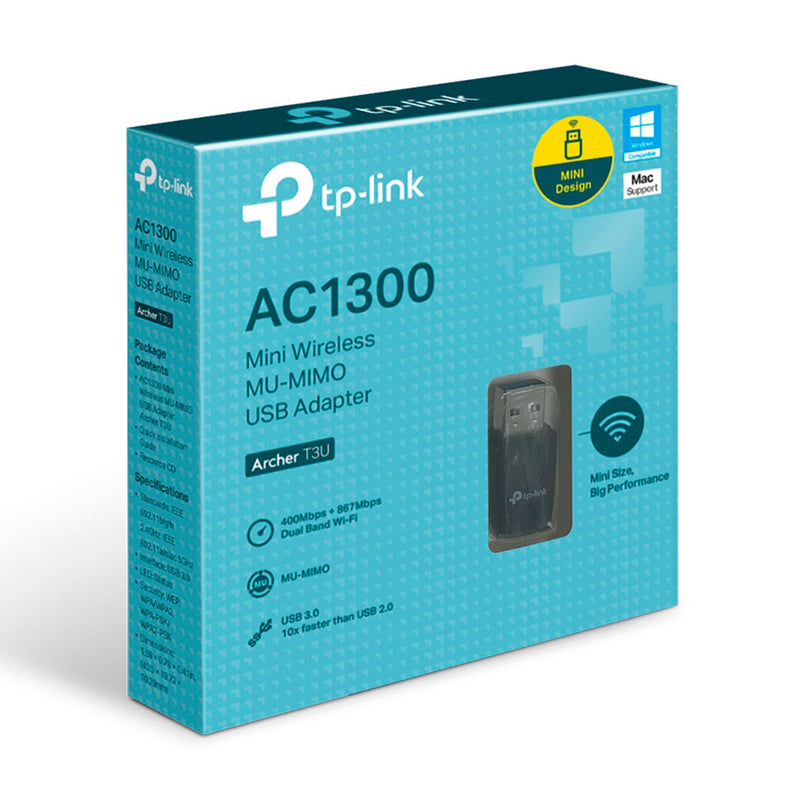 TP-LINK ARCHER T3U Mini Adaptador USB WiFi5 AC1300 doble banda