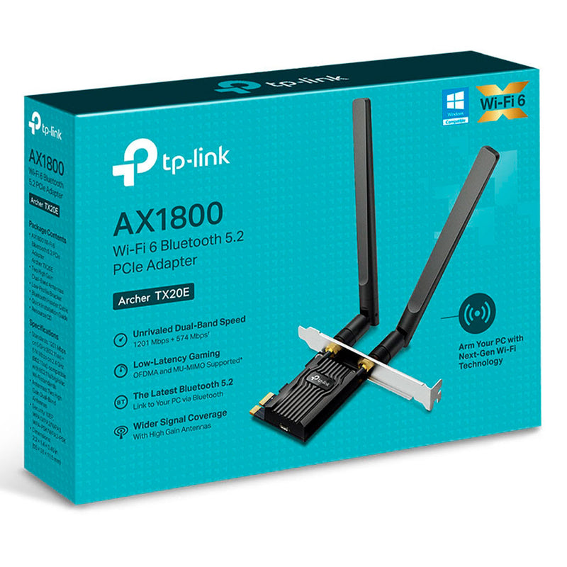 TP-LINK ARCHER TX20E Adaptador PCIe WIFI 6 AX1800 doble banda