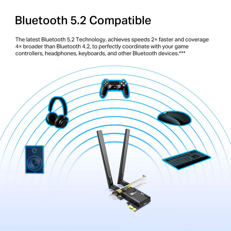 TP-LINK ARCHER TX55E Adaptador PCIe WIFI 6 Doble banda AX3000