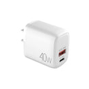 ARGOMTECH CARGADOR DUAL CARGA RAPIDA TIPO C+ USB DE 40W