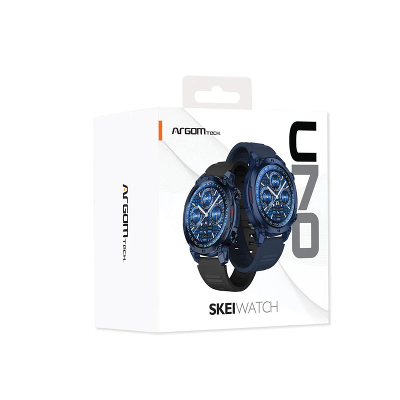 ARGOMTECH RELOJ SMART SKEIWATCH C70 NEGRO 2 CORREAS