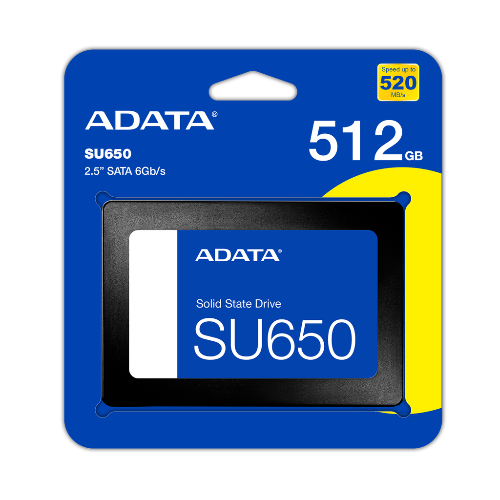 ADATA ASU650SS-512GT-R Unidad Solida 512GB Ultimate SU650 2.5" Flash NAND 3D 520/450MB/s