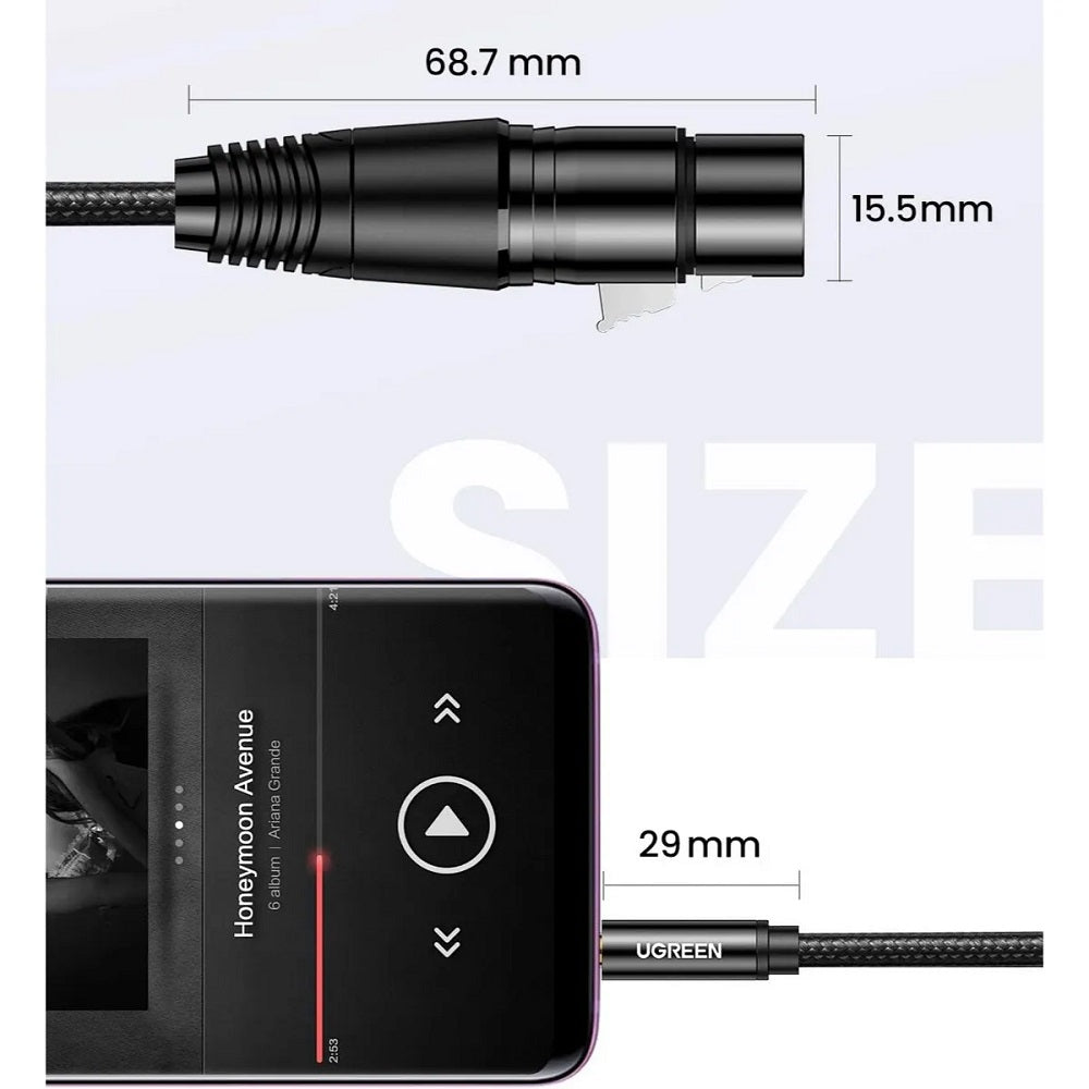 UGREEN AV182 20244 Cable de Audio Macho 3.5mm XLR Hembra