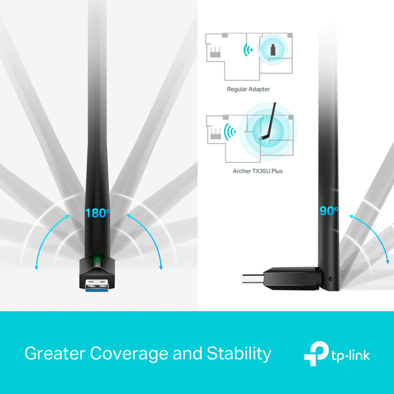TP-LINK ARCHER TX35U Plus Adaptador USB WiFi6 AX1800 doble banda