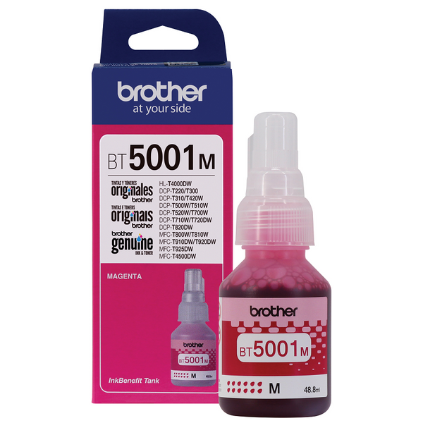BROTHER BT5001M, Botella de tinta Magenta. Ultra alto rendimiento