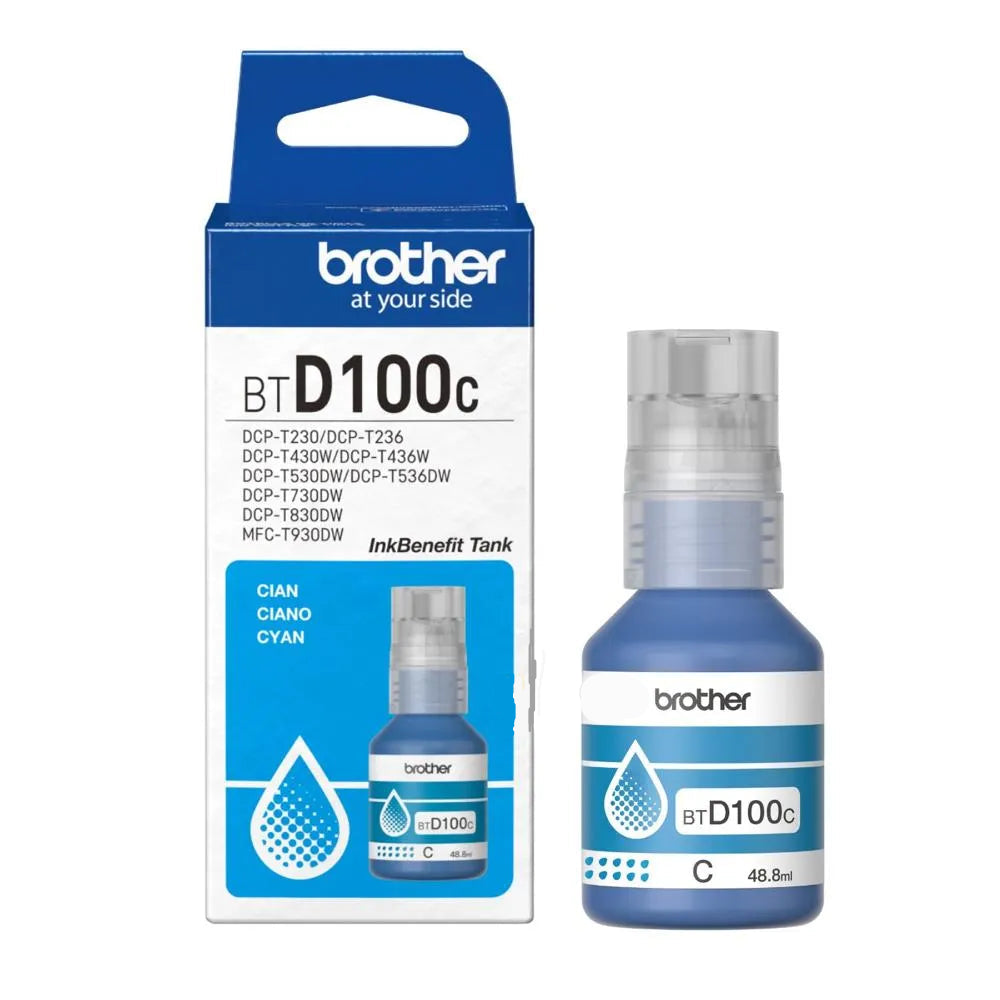 BROTHER BTD100C Botella de Tinta de Color Cyan Ultra Alto Rendimiento