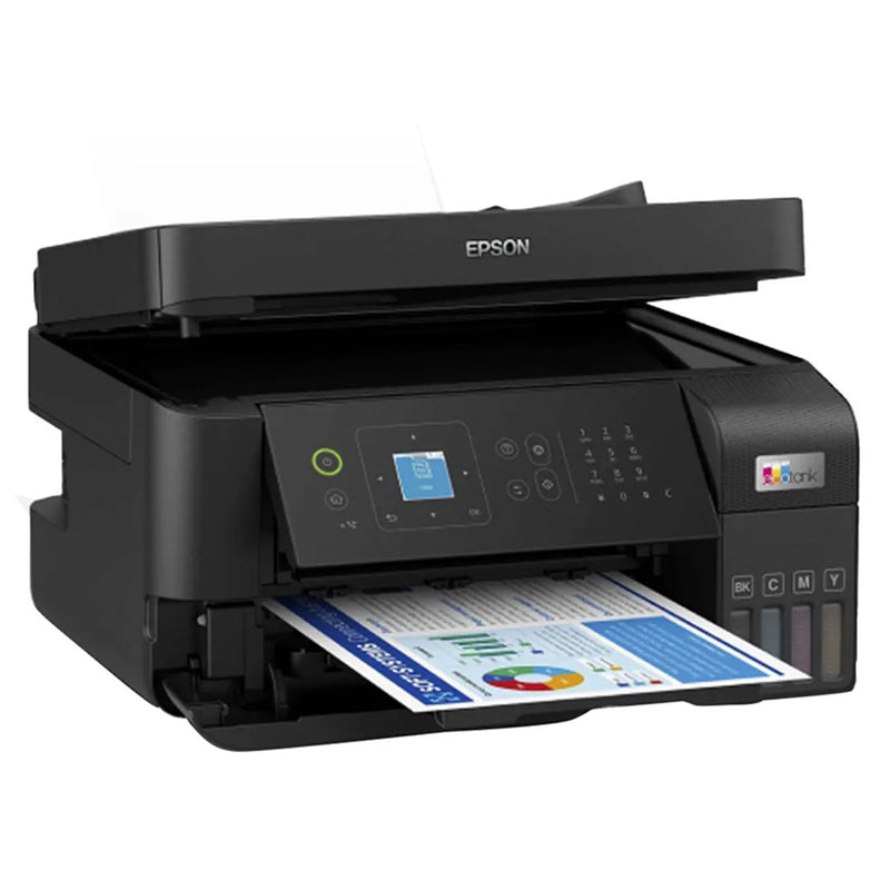 EPSON ECOTANK L5590 Impresora multifuncional de tinta continua, Imprime, Escanea, Copia, Fax, WIFI, LAN, USB (C11CK57303)