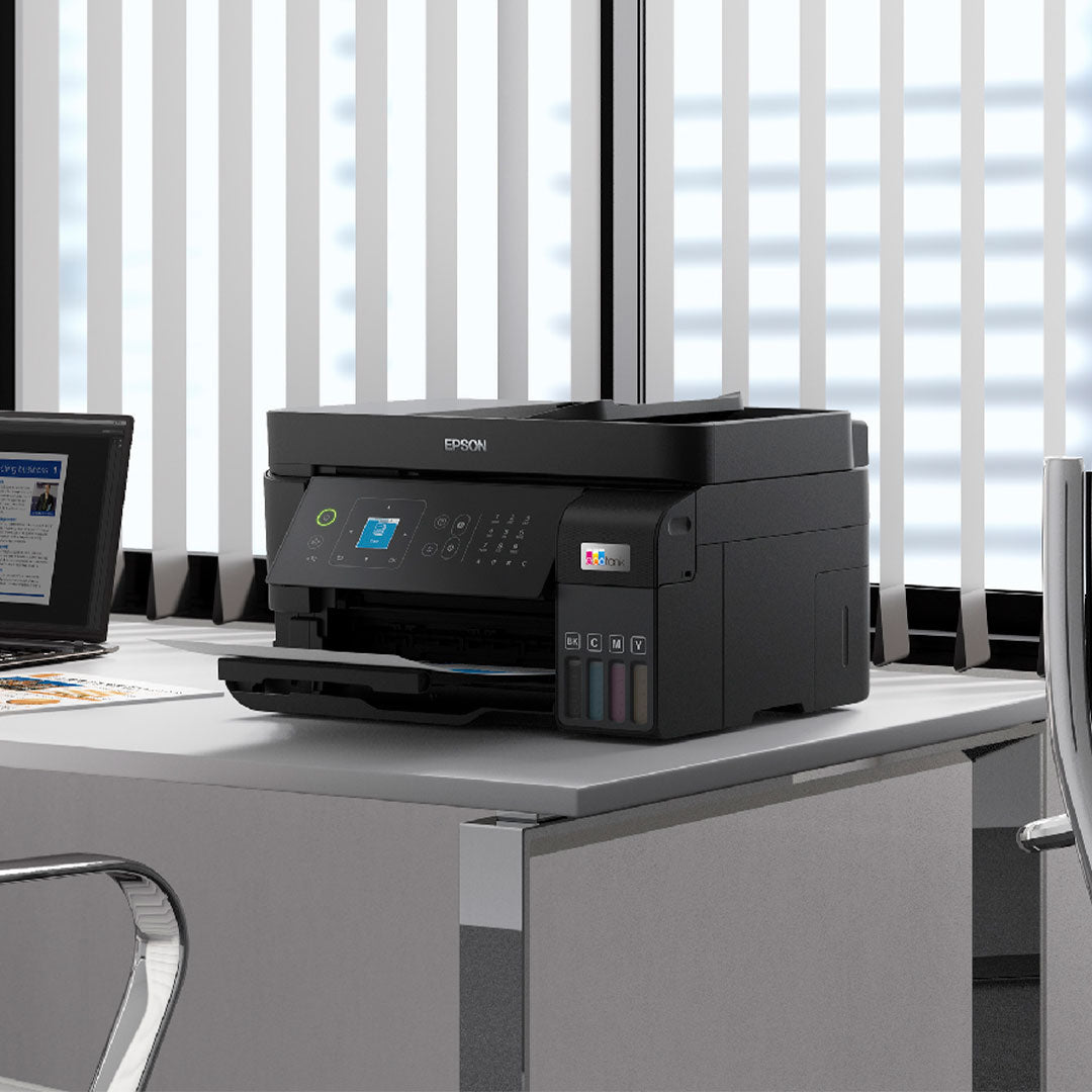 EPSON C11CK57303 Impresora multifuncional ECOTANK L5590 de tinta continua, Imprime, Escanea, Copia, Fax, WIFI, LAN, USB (C11CK57303)