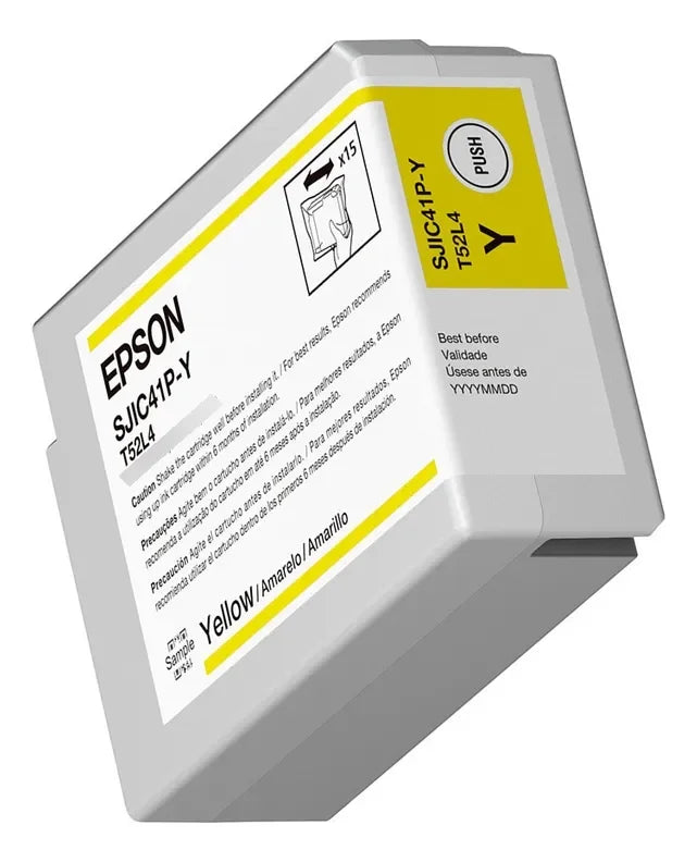 EPSON C13T52L420 Cartucho de Tinta Amarilla para Impresoras ColorWorks