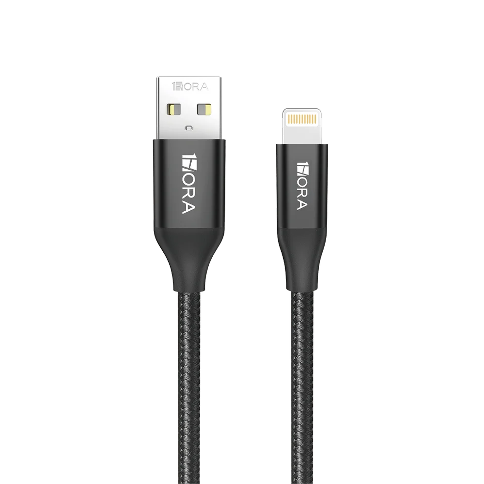 1HORA CAB250-B Cable Trenzado USB-A a Lightning de 1M