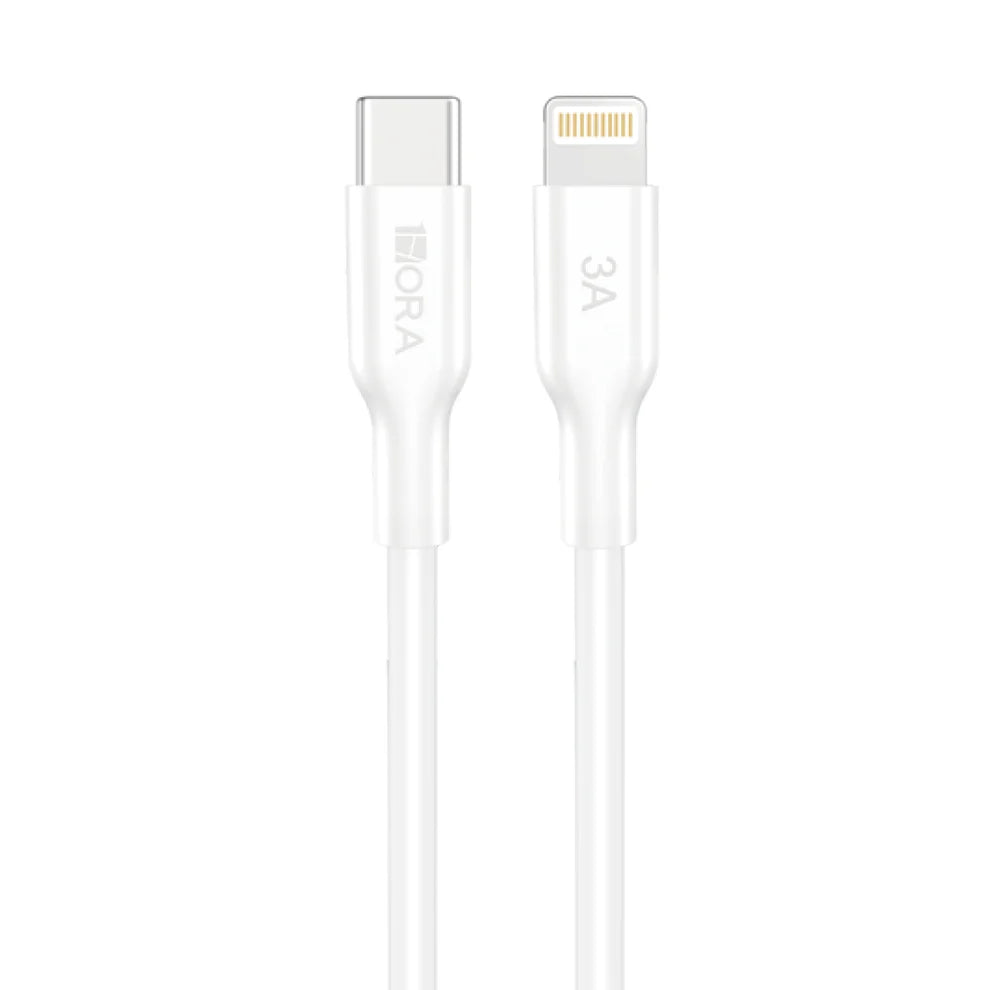 1HORA CAB271-W Cable USB-C a Lightning de PVC 2M
