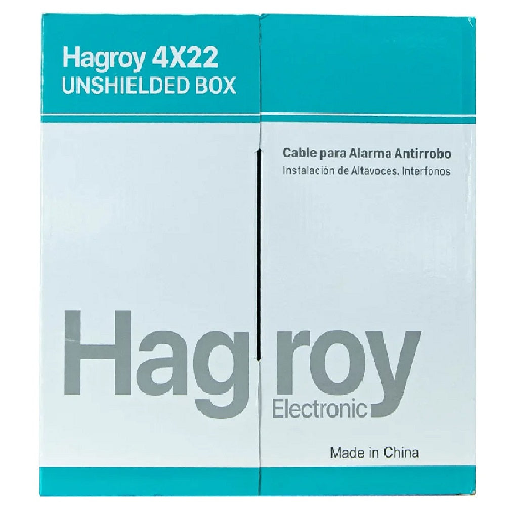 HAGROY HG-4X22UN300 Cable de Alarma 4x22 Blanco 305m