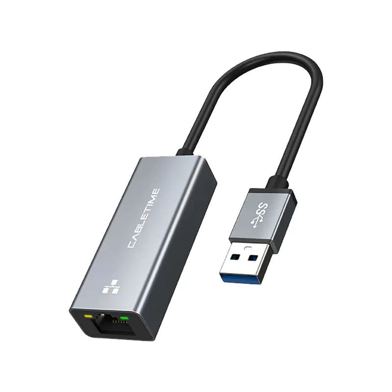 CABLETIME CB50G Adaptador de Red USB-A a RJ45 Gigabit CT-AML1000-AG