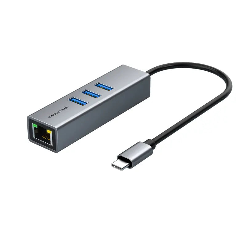 CABLETIME CB54G Adaptador Hub USB-C 3.0 4 Puertos CT-CMLU3-AG