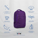 COOL CAPITAL ZILKER Mochila para laptop 15.6" pulgadas, Purpura