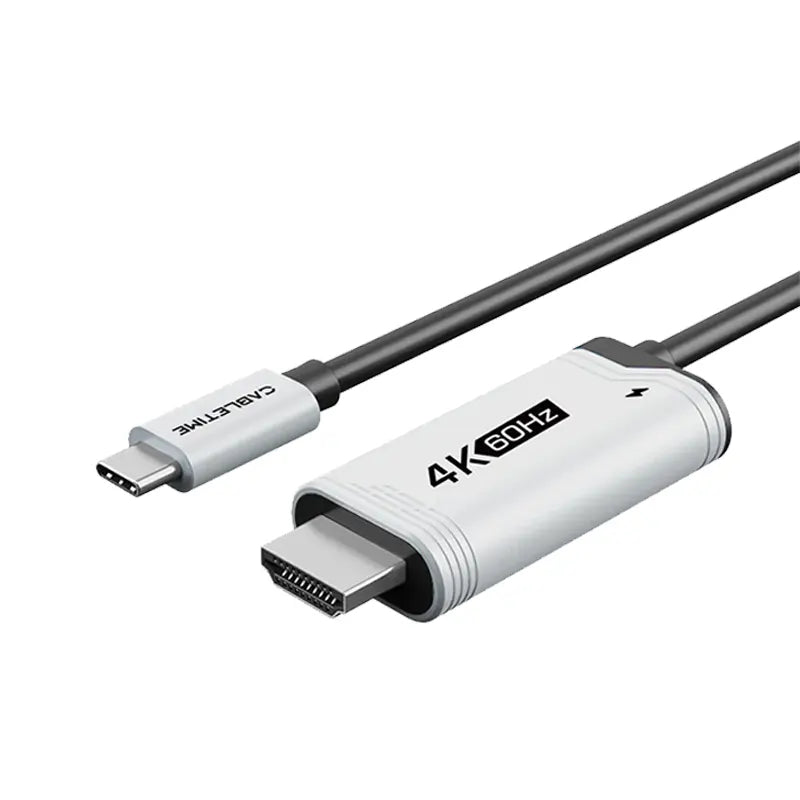 CABLETIME CC17L Cable USB-C Macho a HDMI Macho 4K 60Hz 2m CT-CMHD4P-PW2