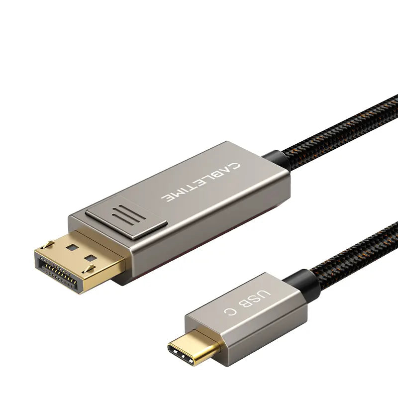 CABLETIME CC23L Cable USB-C Macho a DisplayPort Macho Bidireccional 8K 2m CT-CBD8K-ZG2