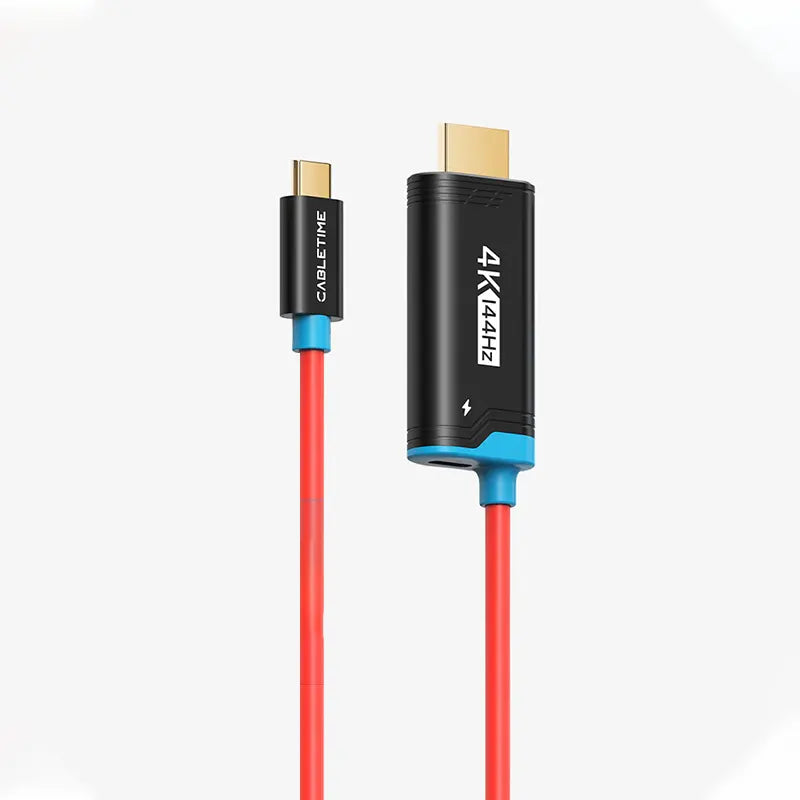 CABLETIME CC26L Cable USB-C Macho a HDMI Macho 4K 144Hz USB-C PD 2m CT-CMHD4P-PBA2