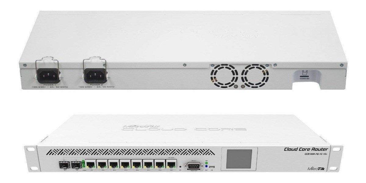 MIKROTIK CCR1009-7G-1C-1S+ Router 7 Puertos Gigabit Cloud Core 1.2GHz 2GB RAM LCD