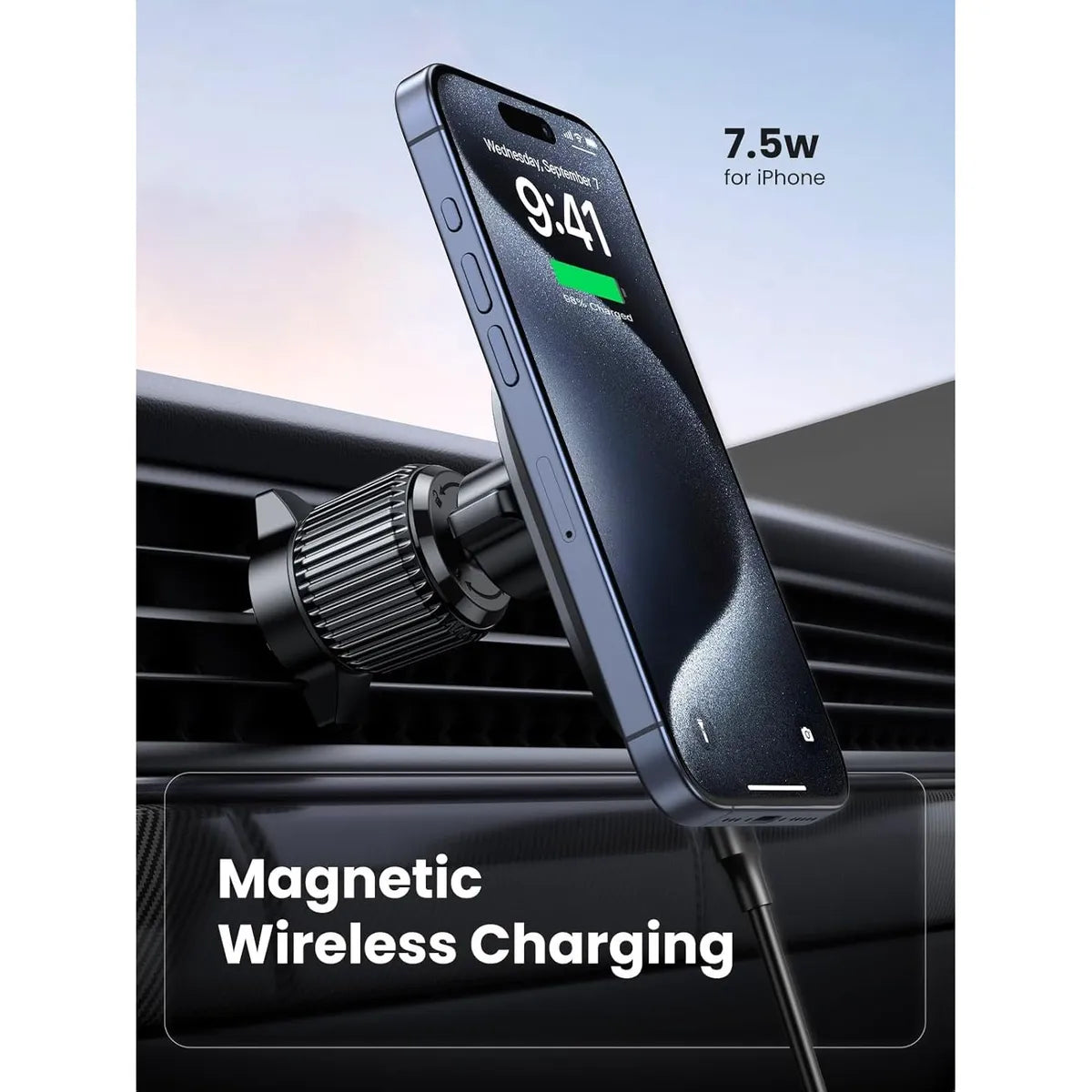 UGREEN  CD345 25925 Cargador para Carro iPhone 15 Magsafe Soporte Giro