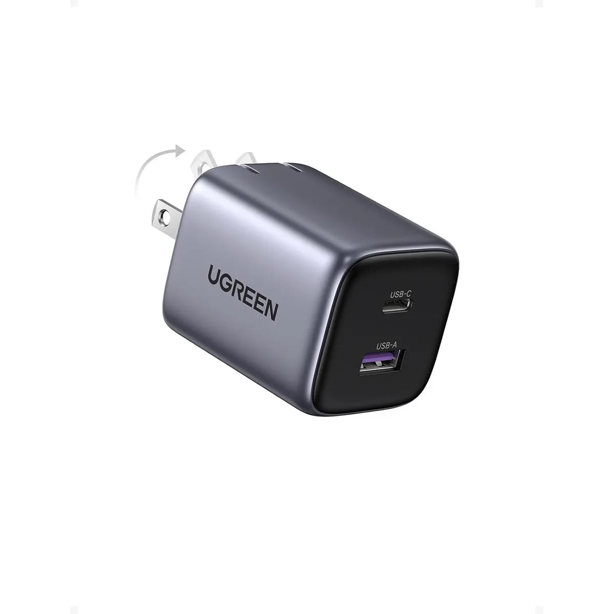 UGREEN  CD350 15538 Cargador Nexode USB-C 35W 2 Puertos GaN Plegable