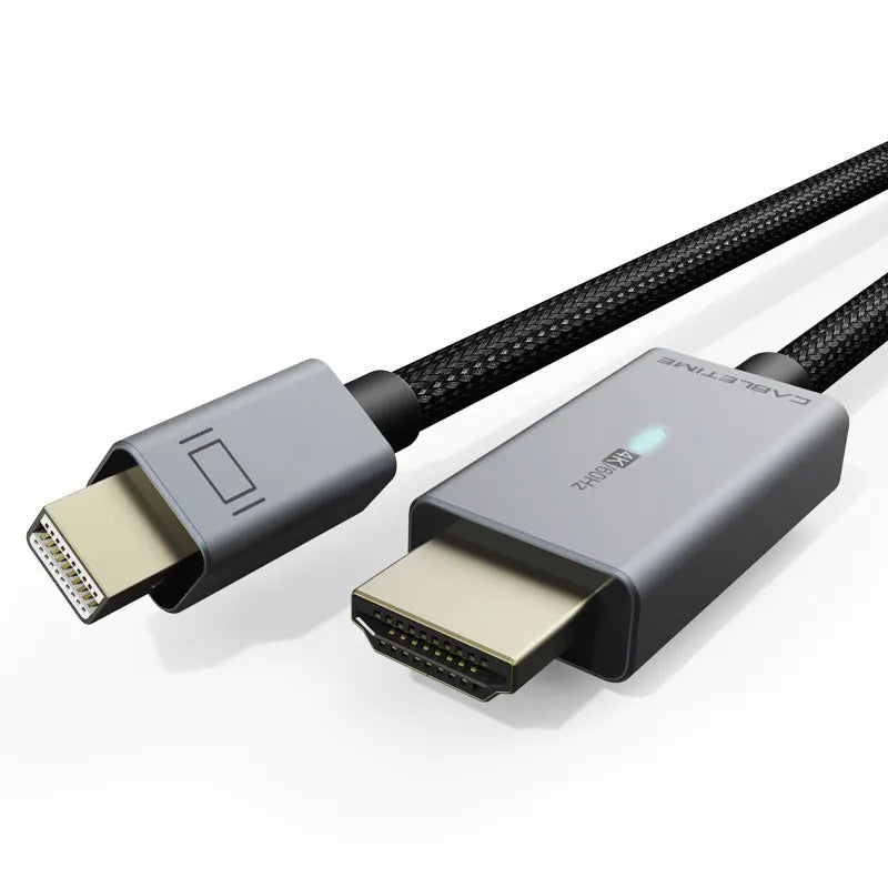 CABLETIME CD45K Cable Mini DisplayPort Macho a HDMI Macho 4K 1.8M CT-AV588-P03G4K60-SG1.8