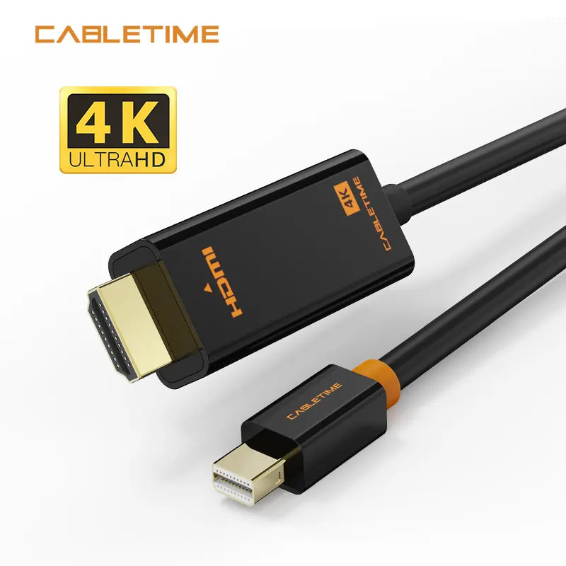 CABLETIME CD51N Cable Mini DisplayPort Macho a HDMI Macho 3M CT-AV588-03G-B3