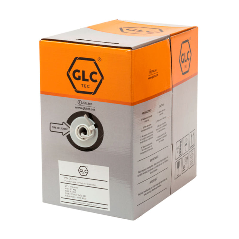 GLC TEC CE-1432 Cable utp cat6 305 mts glc max 24 awg 0,50mm negro Pro