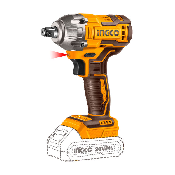 INGCO CIWLI2038 Llave de impacto 300nm 20V + cargador + 2 bateria 2.0ah