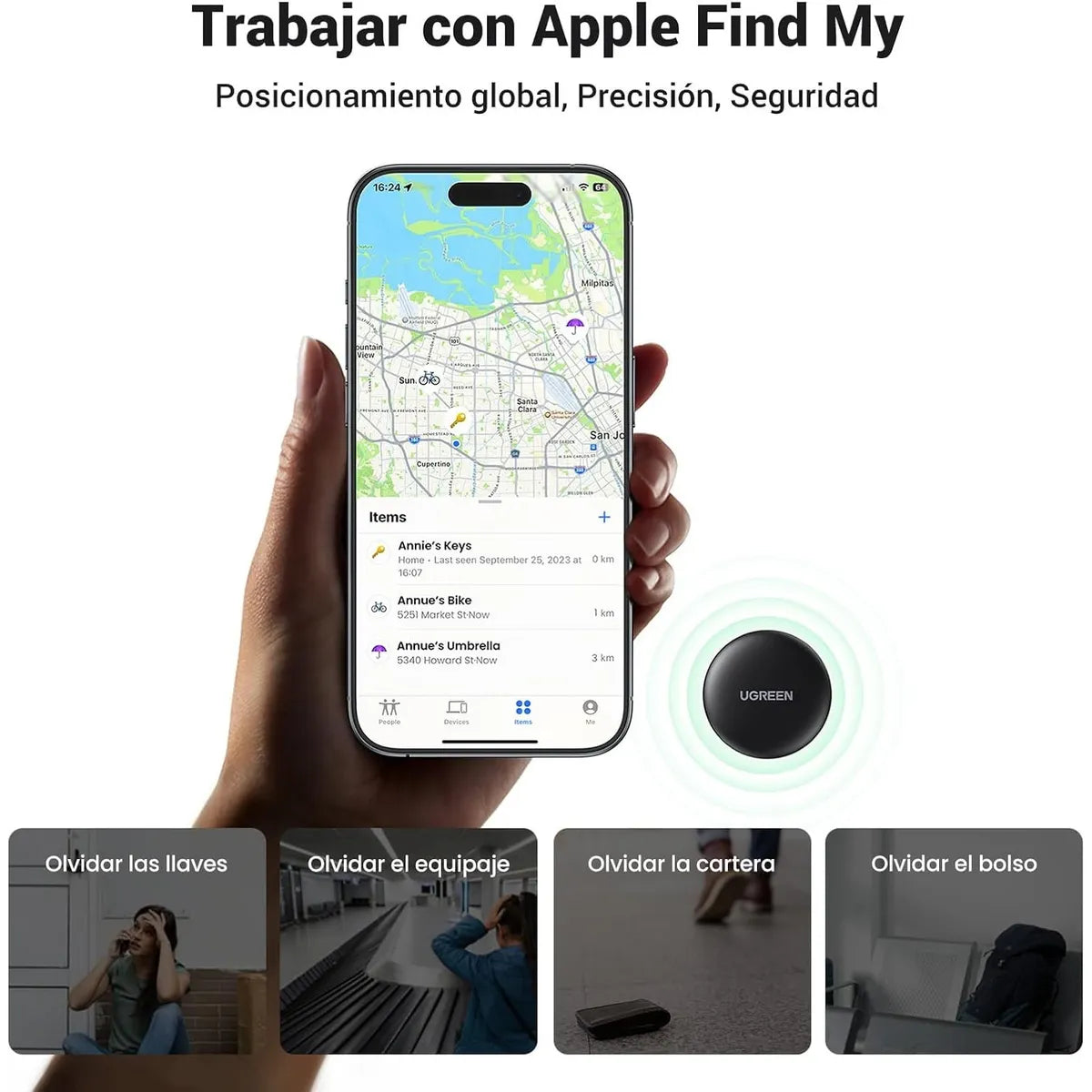 UGREEN CM520 60387 Rastreador SmartTag Bluetooth Resistente al Agua
