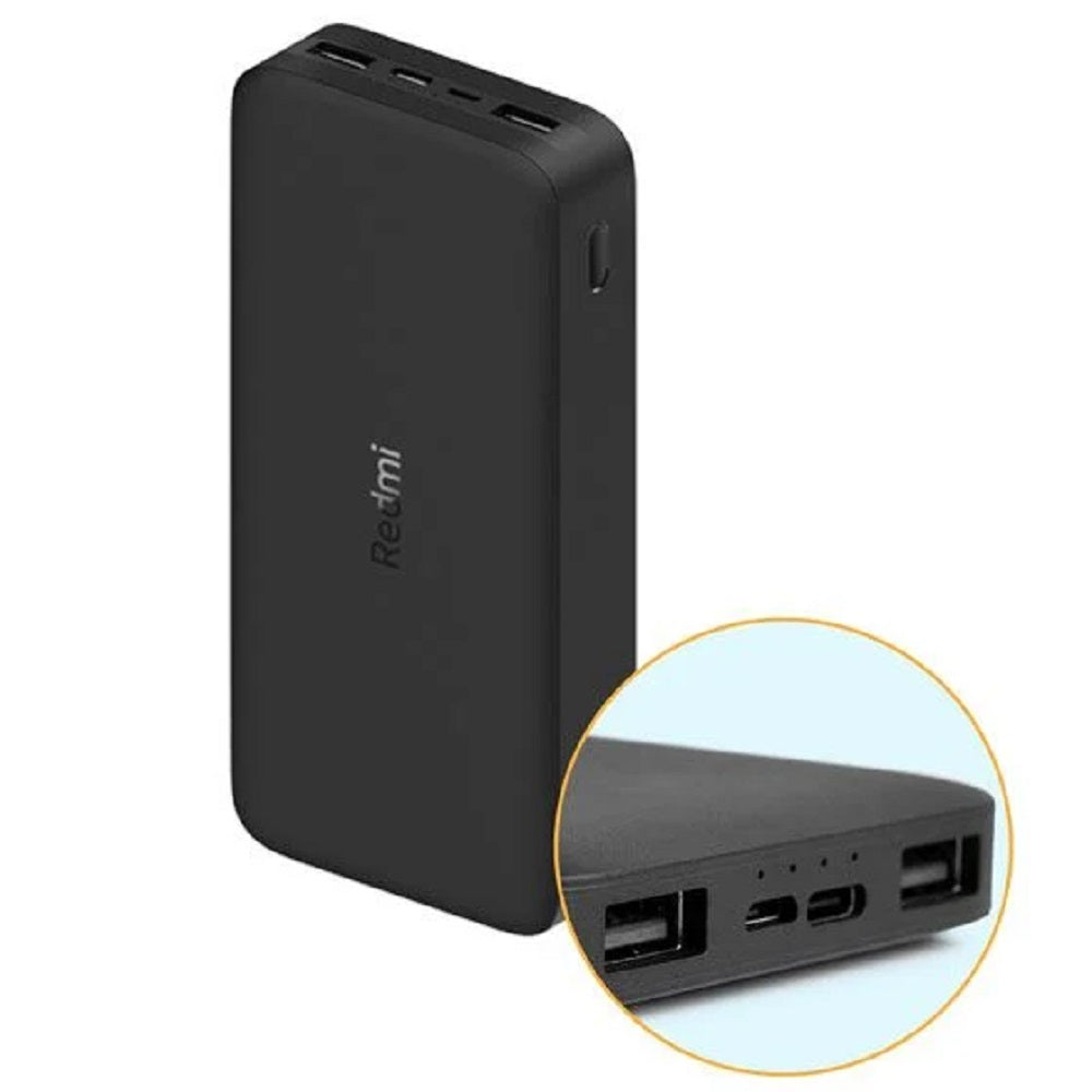 XIAOMI 26922 Cargador de Batería Portable REDMI POWER BANK 20000mAh 18w Carga Rápida Negro