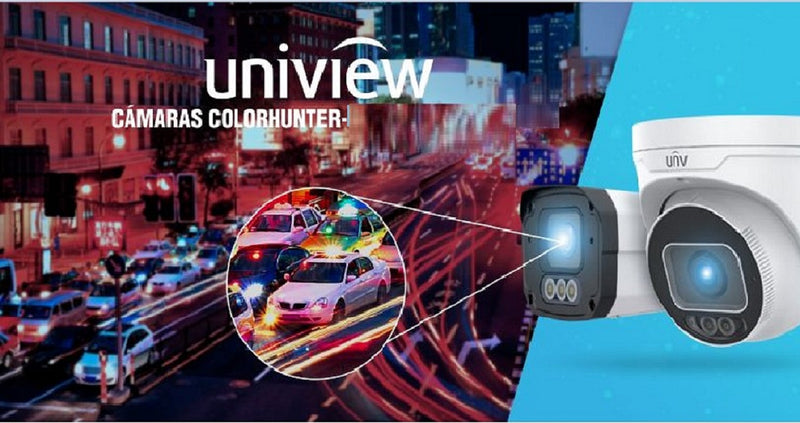 UNIVIEW UAC-T125-AF28M-W Cámara de seguridad análoga domo 2K 5MP 2.8mm audio COLORHUNTER