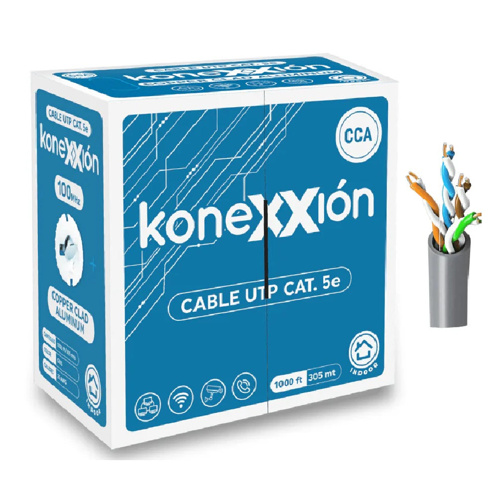 KONEXXION 7011013101 Cable de Red UTP Cat5E Cobre 25AWG Gris Interior 305m