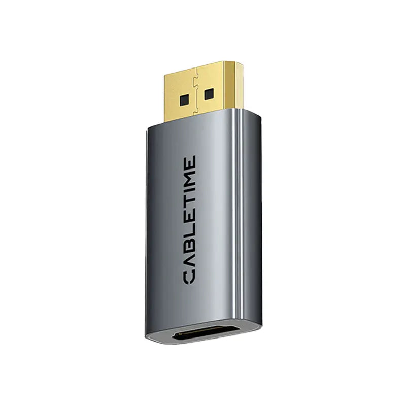 CABLETIME CP21A Adaptador de DisplayPort Macho a HDMI Hembra 4K 60Hz CT-DMHF4K-AG6