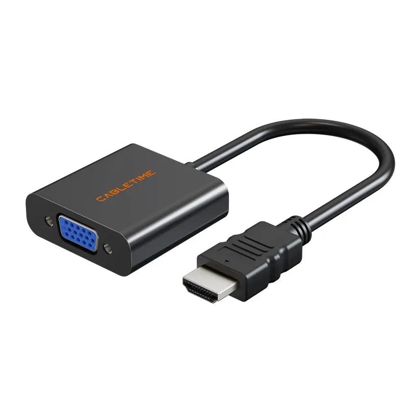 CABLETIME CP52B Adaptador HDMI Macho a VGA Hembra CT-AV582-HAVGAG-B0.2