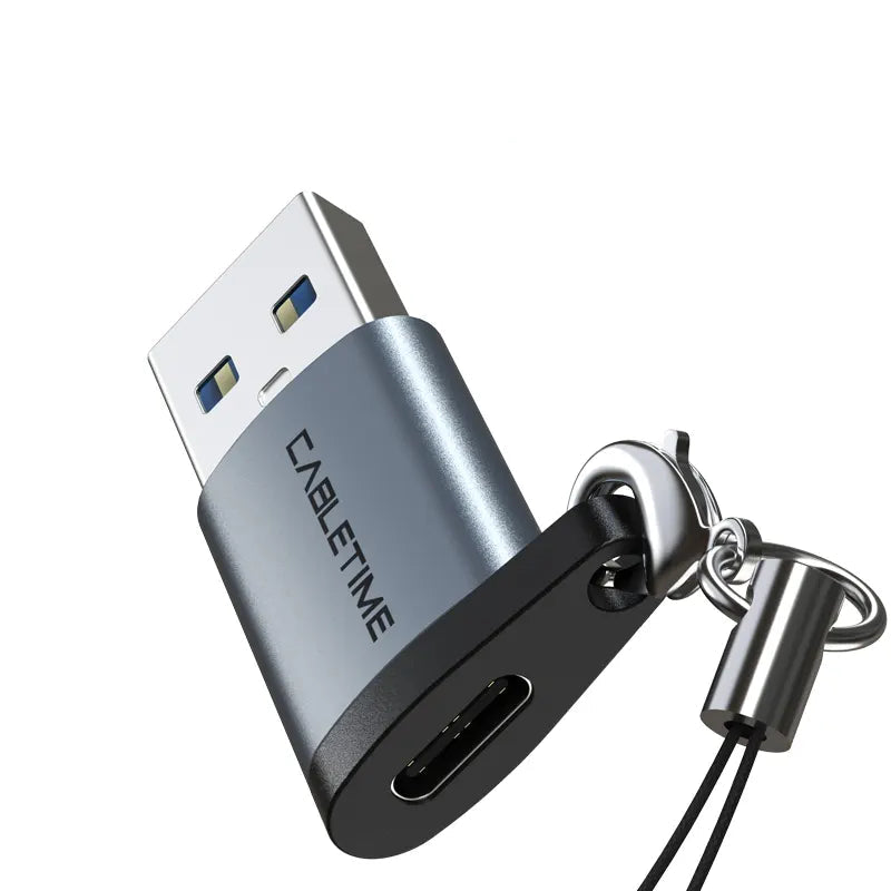 CABLETIME CP73G Adaptador USB-A Macho a USB-C Hembra CT-OTG-AMCF-AGL