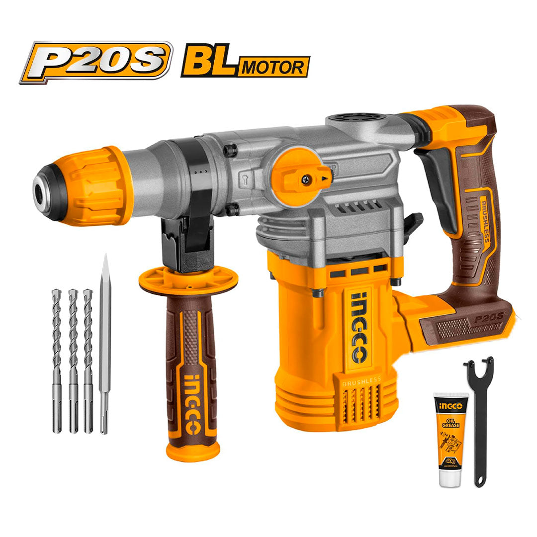 INGCO CRHLI20288 Rotomartillo inalámbrico 20V 4.5J (incluye accesorios)(no incluye batería ni cargador)
