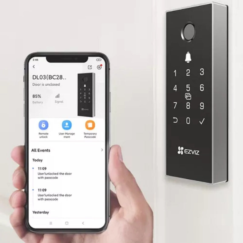 EZVIZ DL03-PRO Cerradura inteligente WIFI Bluethooth con teclado, huella y tarjeta