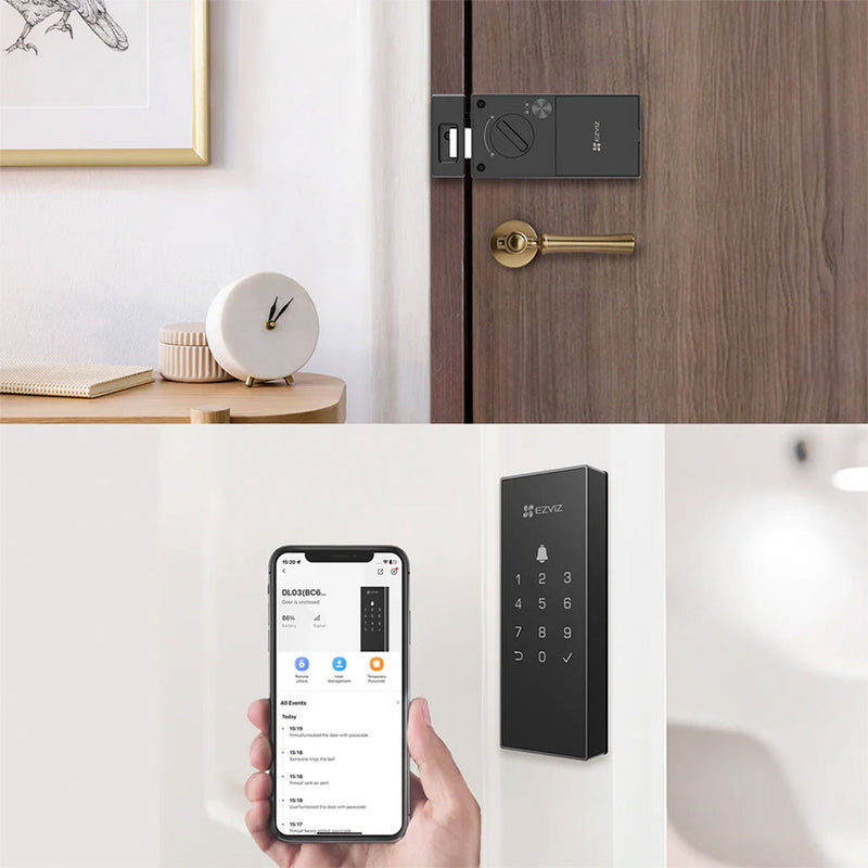 EZVIZ DL03-PRO Cerradura inteligente WIFI Bluethooth con teclado, huella y tarjeta
