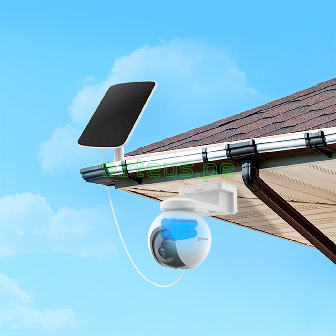 EZVIZ EB8 4G LTE Cámara de Seguridad PT Exterior 3MP 2K con Panel Solar