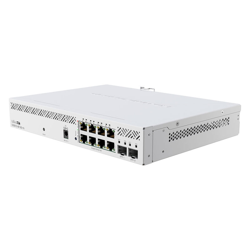 MIKROTIK CSS610-8P-2S+IN Switch con 8 puertos Gigabit compartimentos SFP+ SwOS carcasa de escritorio fuente de alimentación